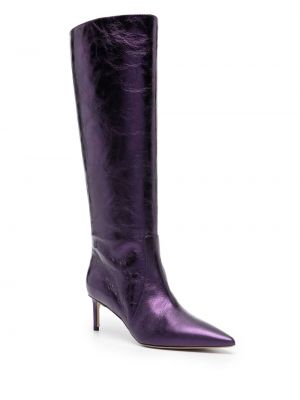 Iš natūralios odos guminiai batai Bettina Vermillon violetinė