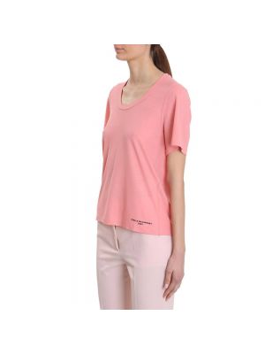 Camiseta de algodón manga corta Stella Mccartney rosa