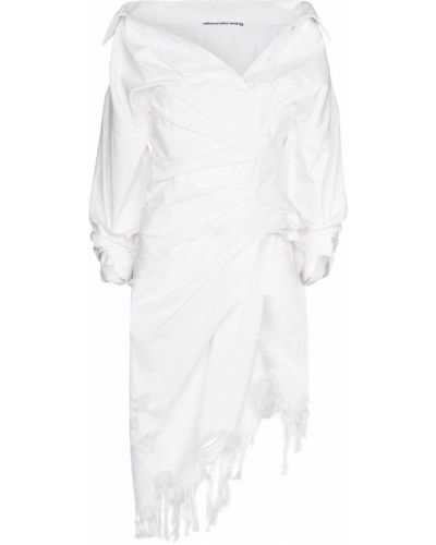 Джинсовое платье мини короткое асимметричного кроя Alexander Wang