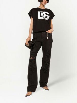 T-shirt mit print Dolce & Gabbana schwarz
