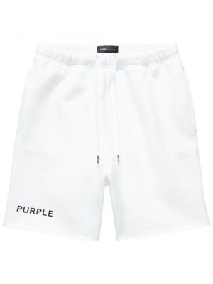 Shorts de sport en coton à imprimé Purple Brand
