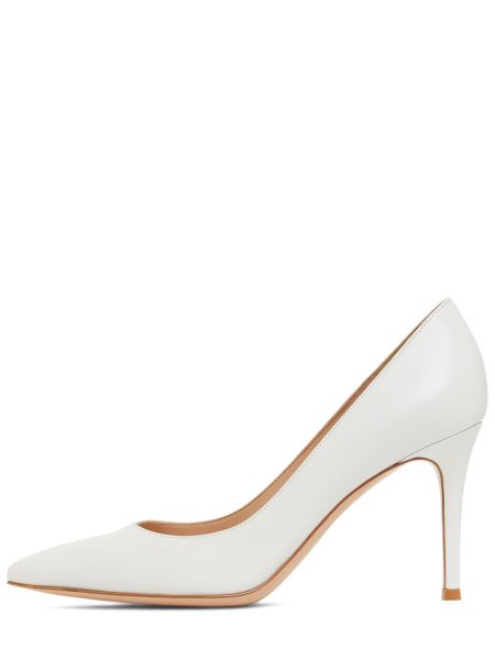 Pumps i läder Gianvito Rossi vit