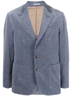 Kordfløyel lang blazer Brunello Cucinelli blå