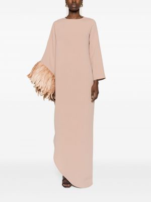 Sukienka długa w piórka Jean-louis Sabaji różowa