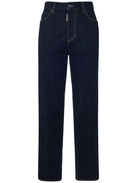 Højtaljet straight jeans Dsquared2 blå