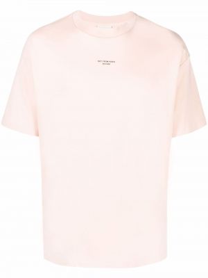 T-shirt con stampa Drôle De Monsieur rosa