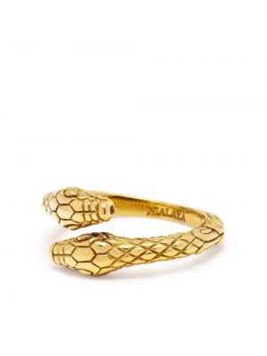 Gyvatės rašto žiedas Nialaya Jewelry auksinė