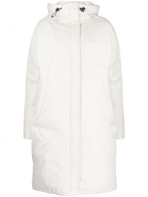 Péřový oversized kabát s kapucí Msgm bílý