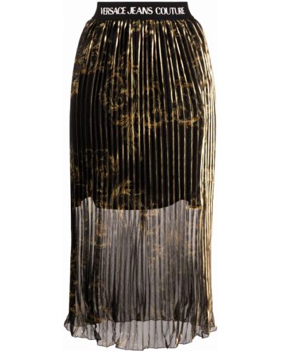 Plisuotas džinsinis sijonas Versace Jeans Couture