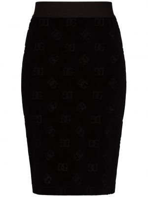 Svārki ar apdruku Dolce & Gabbana melns