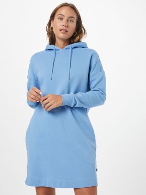 Oversized šaty s kapucňou Urban Classics modrá