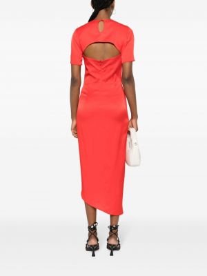 Sukienka midi asymetryczna Moschino czerwona