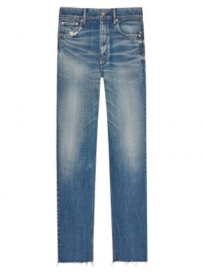 Прямые джинсы Saint Laurent синие