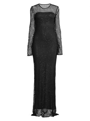 Прозрачное платье Delfi черное