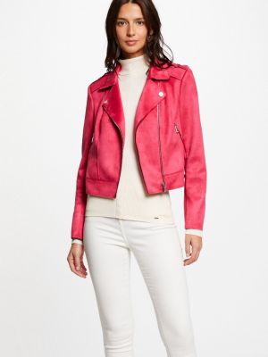 Кожаная куртка из искусственной кожи Morgan розовая