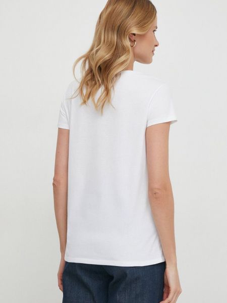 Bavlněné tričko Sisley bílé