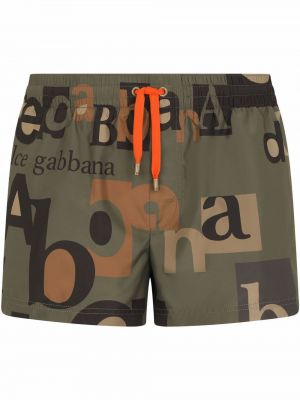 Trykt shorts Dolce & Gabbana grønn