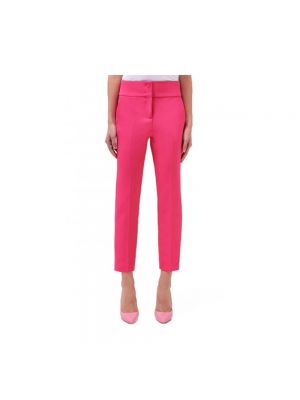 Spodnie slim fit Blugirl różowe