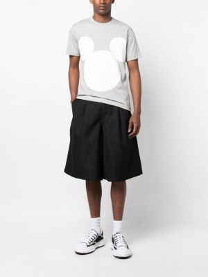 Shorts ausgestellt mit plisseefalten Comme Des Garçons Shirt schwarz