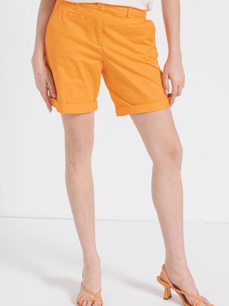 Хлопковые брюки Tom Tailor оранжевые