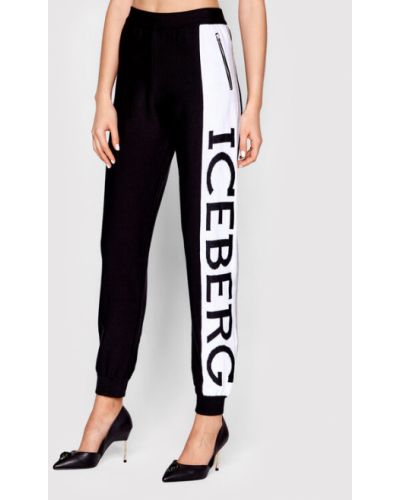 Iceberg Pantaloni trening 22EI2P0AB017296 Negru Regular Fit