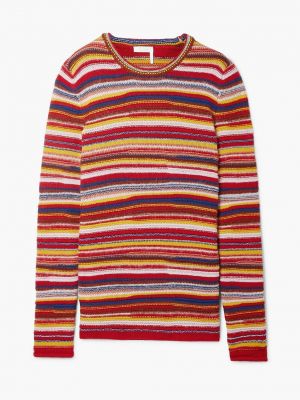 Кашемировый свитер в полоску Chloé красный