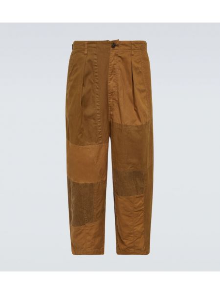 Pantaloni di cotone baggy Comme Des Garçons Homme marrone