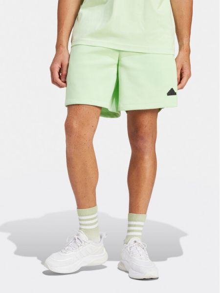 Relaxed спортни шорти Adidas зелено