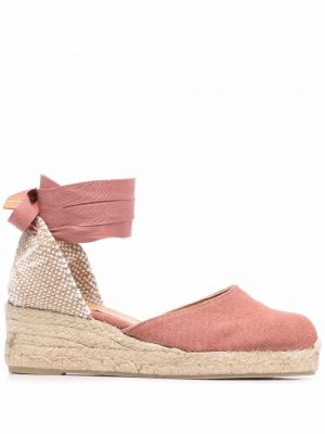 Blonder kile snøring espadrillos Castañer rosa