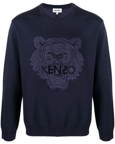 Jersey con bordado de tela jersey Kenzo azul