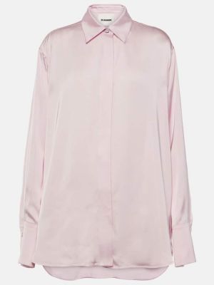 Σατέν πουκάμισο Jil Sander ροζ