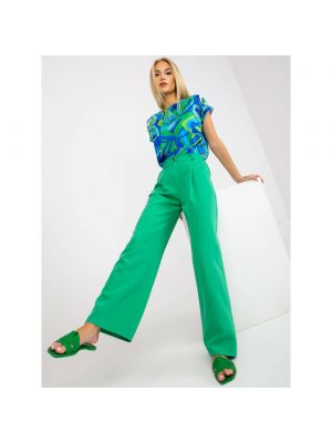 Laza szabású öltöny zsebes Fashionhunters zöld