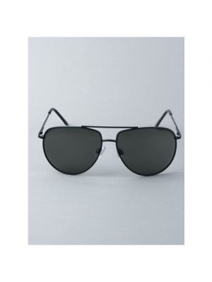 Черные очки солнцезащитные с тропическим принтом Tropical