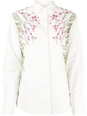 Памучна риза на цветя с принт Giambattista Valli бяло