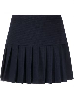 Mini spódniczka wełniana w kratkę z nadrukiem Paloma Wool niebieska