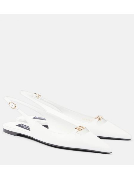 Läder ballerinas Dolce&gabbana vit