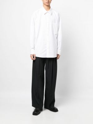 Plisované rovné kalhoty Alexander Wang černé
