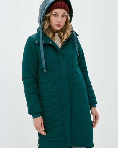 Утепленная демисезонная куртка D`imma зеленая