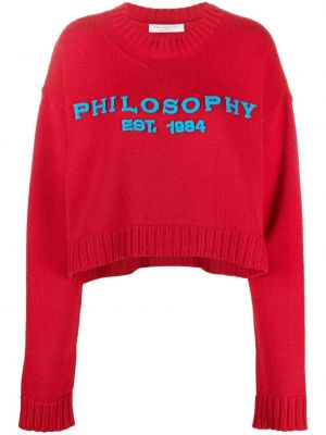Вълнен пуловер бродиран Philosophy Di Lorenzo Serafini