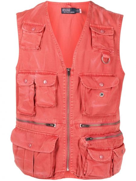 Brodert bomull denim vest Polo Ralph Lauren