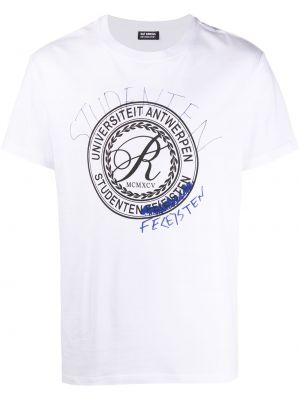 Camiseta con estampado Raf Simons blanco