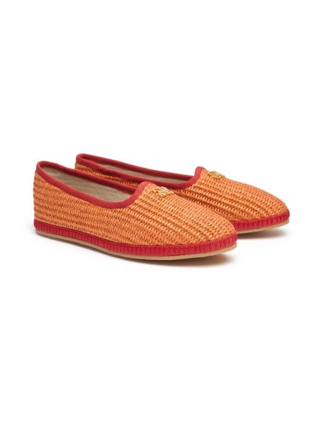 Geflochtene loafer Casadei orange