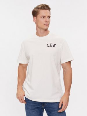 Relaxed fit marškinėliai Lee smėlinė