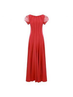 Шелковое длинное платье Giorgio Armani красное