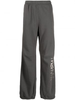 Pantalon de joggings à imprimé Mm6 Maison Margiela gris