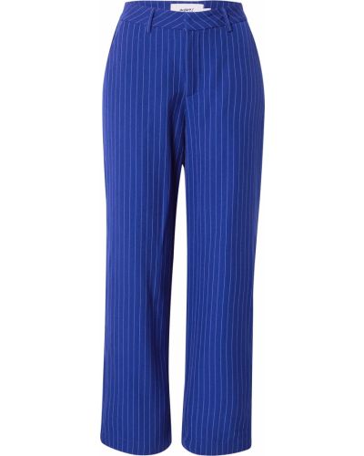 Viskózové nohavice s vysokým pásom na zips Moves - modrá