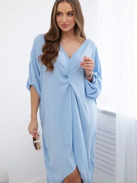 Sukienka oversize Fasardi niebieska