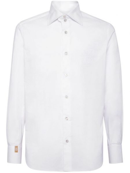 Medvilninė siuvinėta ilgi marškiniai Billionaire balta