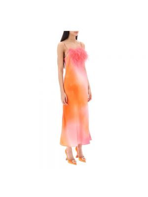 Sukienka długa z dżerseju Art Dealer pomarańczowa