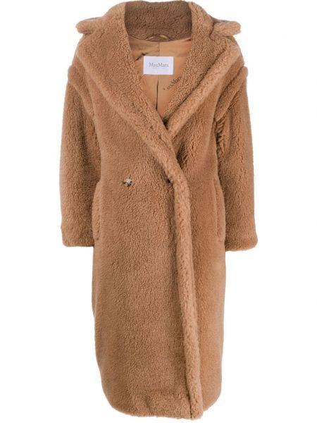 Fleecový kabát Max Mara hnědý